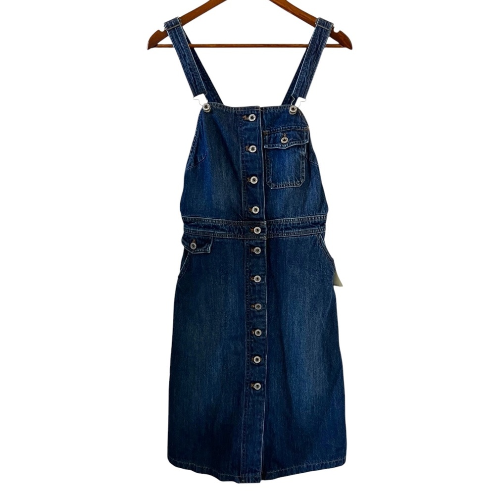 Lucky Brand Dark Blue Denim Overall Dress